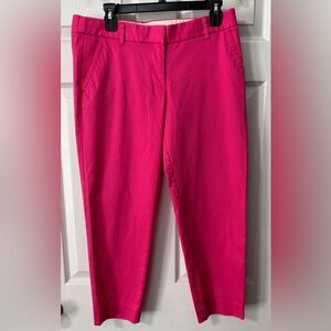 J.CREW Stretch City Fit Cropped Chino Pants Fuchsia Size 6